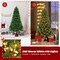Green PVC 6/7/8 ft Hinged Christmas Tree Warm White LED Lights